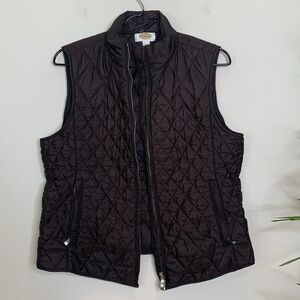 Talbots | Brown Full Zip 3 Pocket Quilted Puffer Vest Jacket Medium